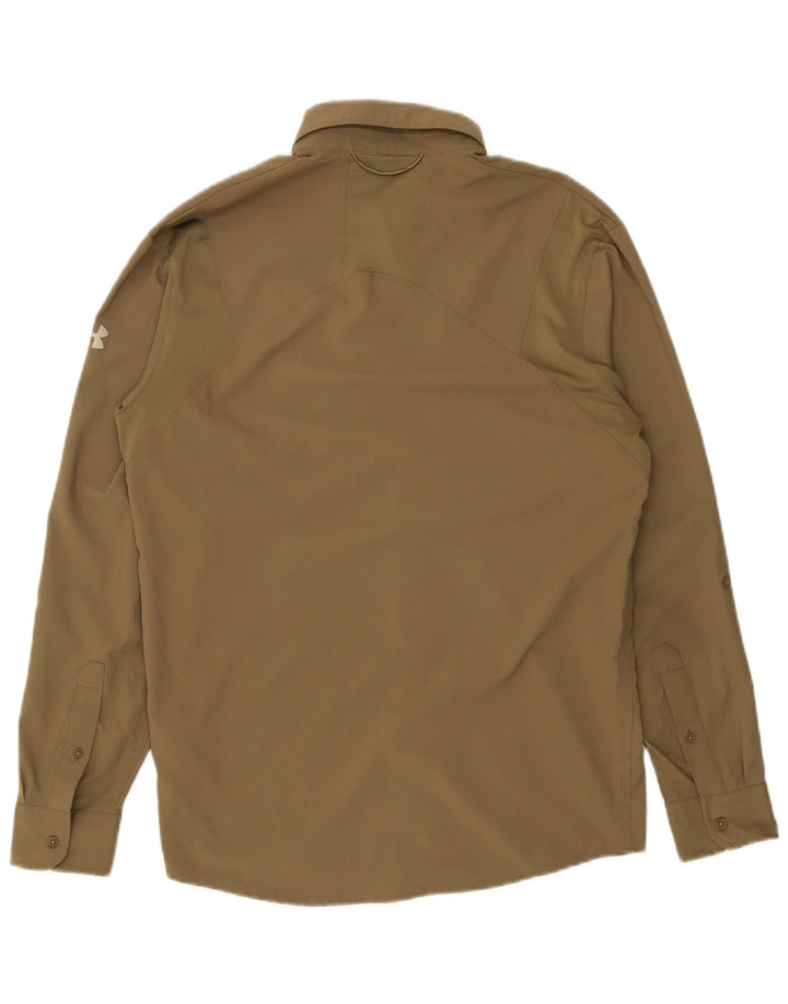 Męska koszula o luźnym kroju Under Armour, mała, z poliestru w kolorze khaki