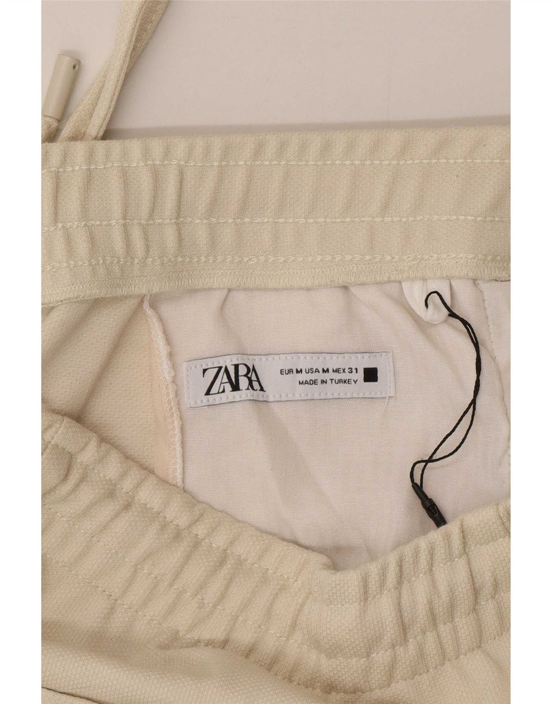 Męskie zwężane spodnie chino Zara, średnie W32 L30, beżowy poliester