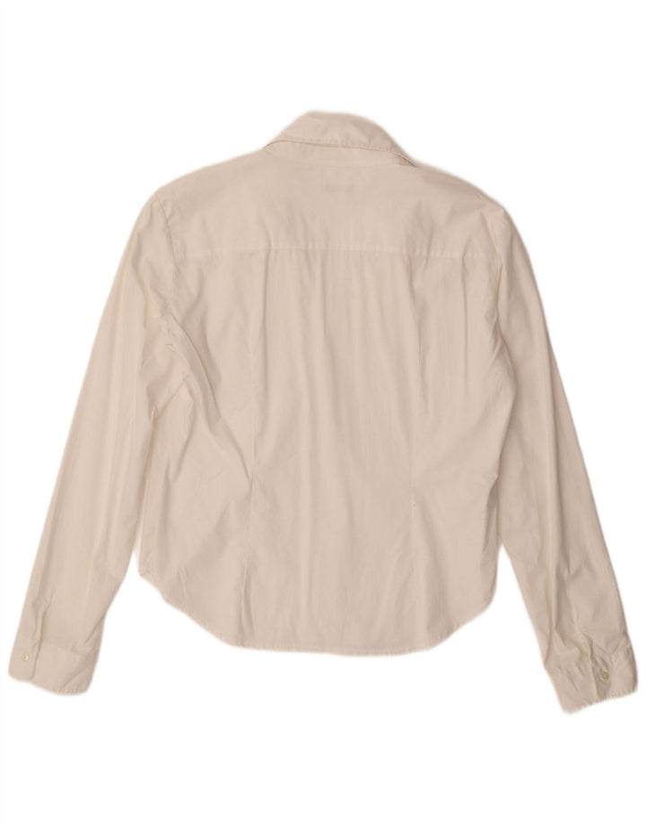 Damska koszula pulowerowa BENETTON UK 16, duża, biała, bawełniana