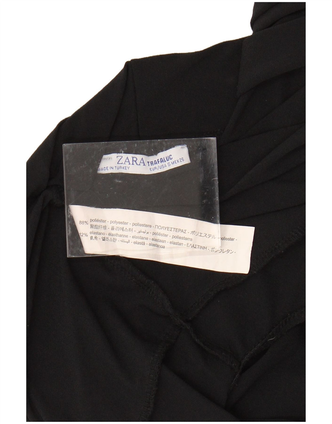 Damskie body bez rękawów ZARA Trafaluc UK 10, małe, czarne, poliestrowe