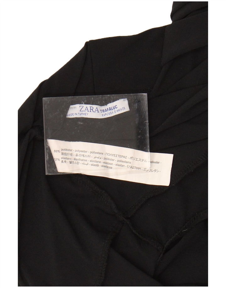 Damskie body bez rękawów ZARA Trafaluc UK 10, małe, czarne, poliestrowe