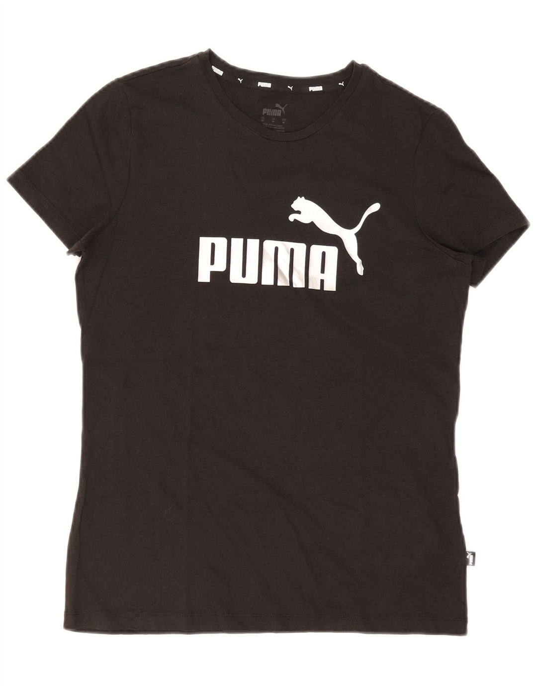 Damska koszulka z grafiką Puma Top UK 12, średnia czarna bawełna