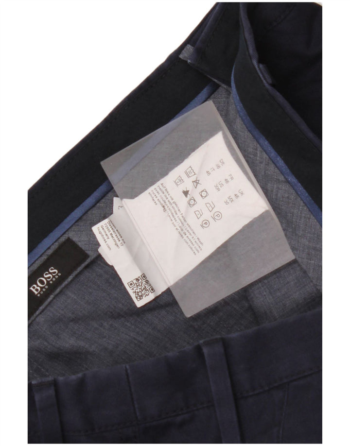 Męskie spodnie chino HUGO BOSS IT 46 Small W32 L32 Granatowa bawełna