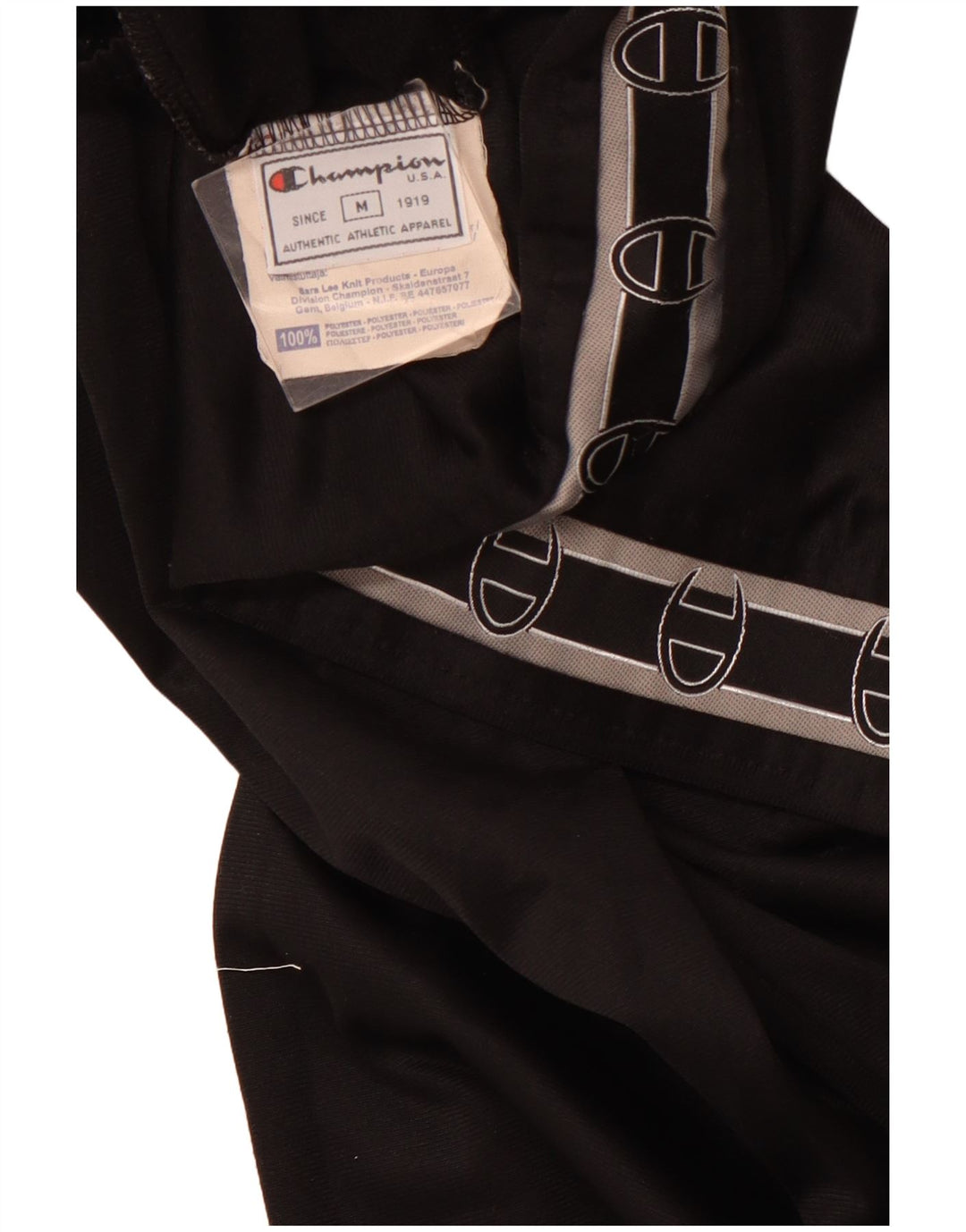 Damskie spodnie dresowe CHAMPION z grafiką UK 12, średni czarny poliester