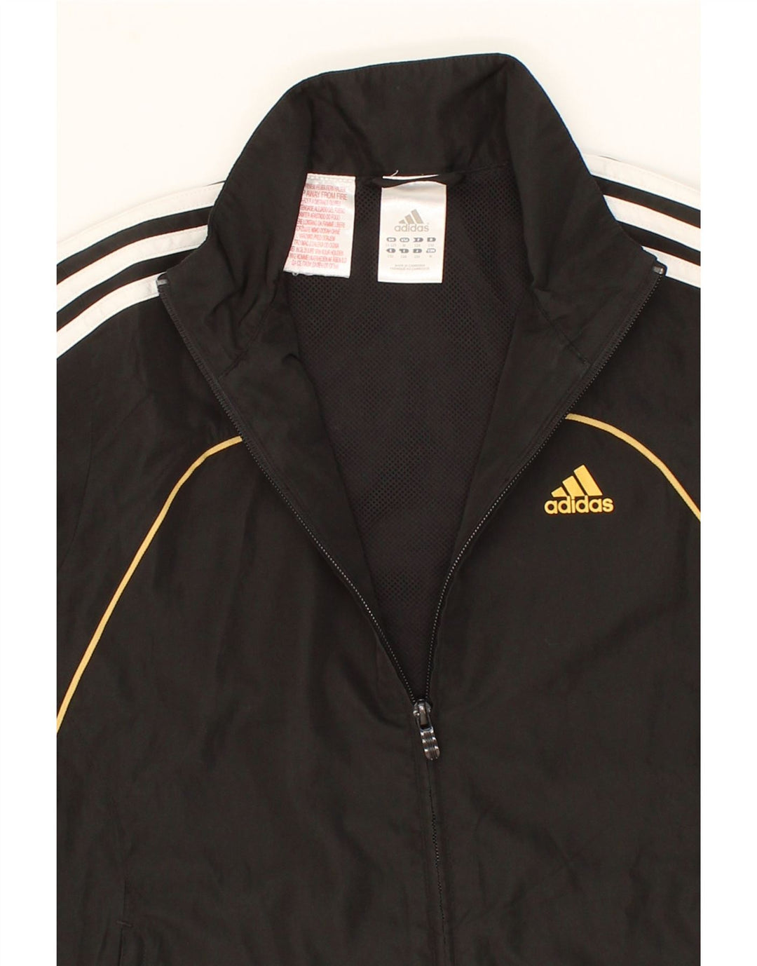 ADIDAS Boys Tracksuit Top Jacket 11-12 Years Medium Black Polyester Vintage Adidas and Second-Hand Adidas from Messina Hembry 