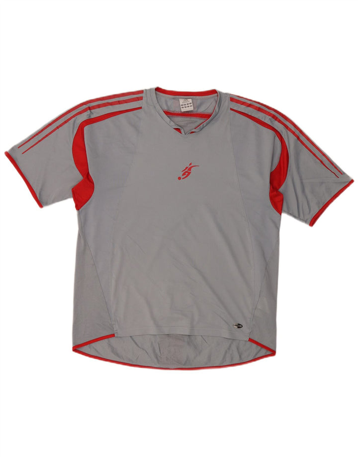 Męska koszulka Adidas Climacool Top z poliestru w kolorze średnioszarym