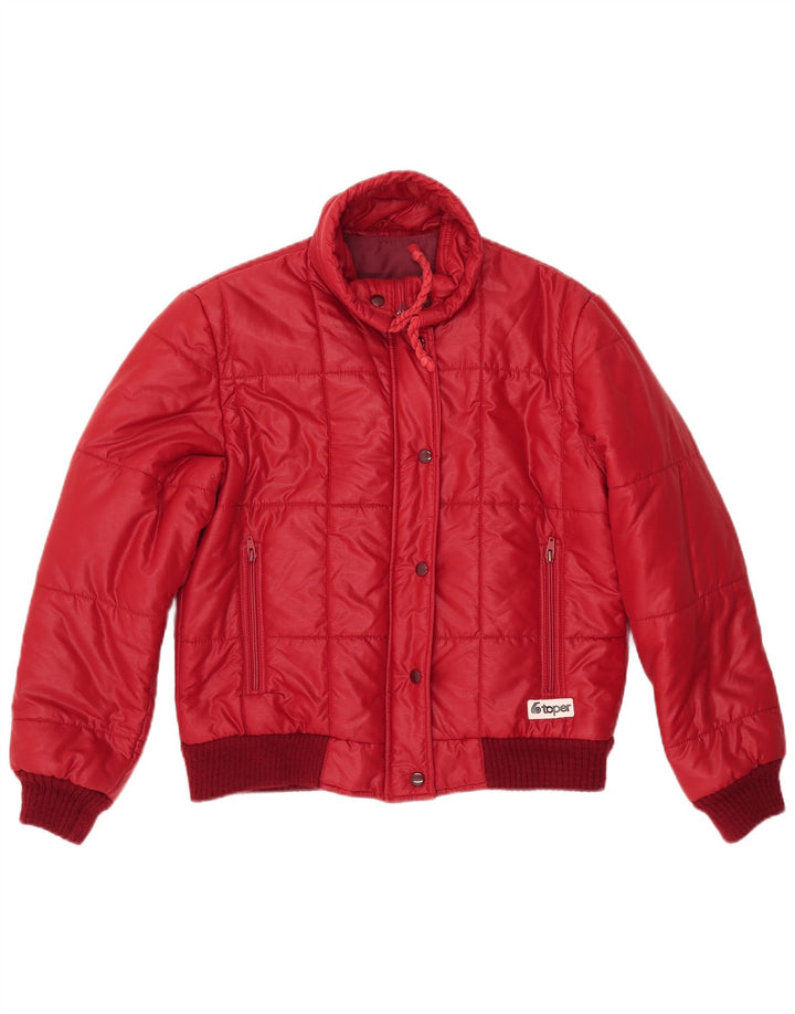 Damska kurtka ocieplana VINTAGE EU 40, średnia czerwień