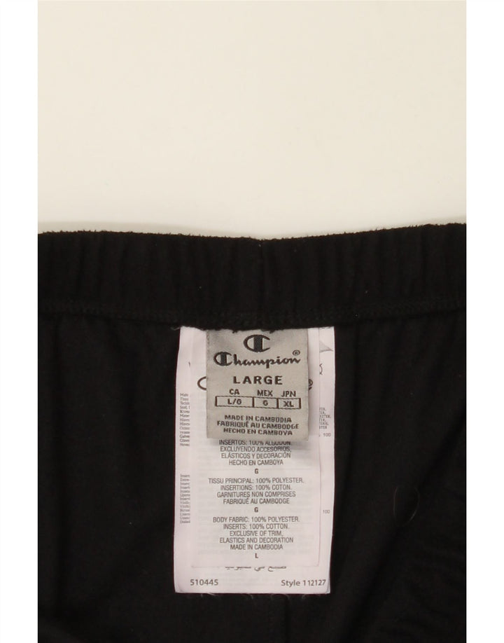 CHAMPION Womens Fleece Tracksuit Trousers UK 16 Large  Black Polyester Vintage Champion and Second-Hand Champion from Messina Hembry 