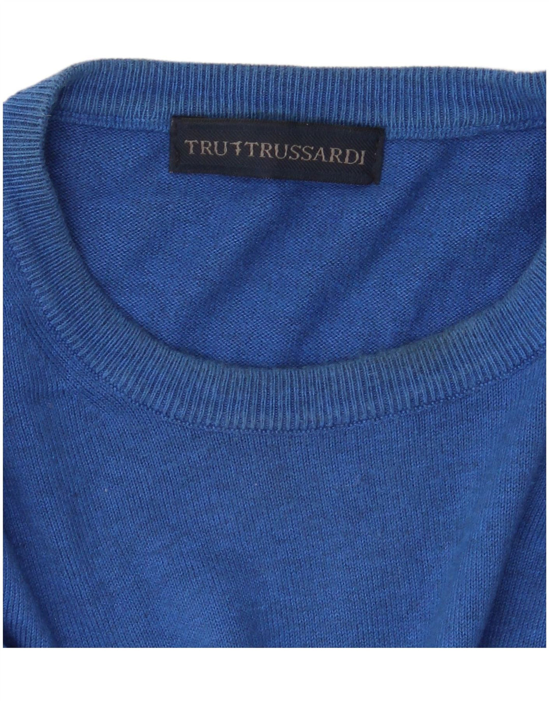 Męski sweter z okrągłym dekoltem Trussardi XL w kolorze niebieskim
