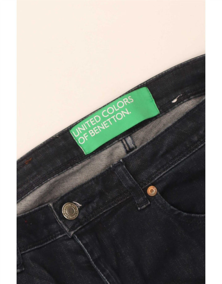 Jeansy damskie Benetton Bootcut W30 L34 granatowe