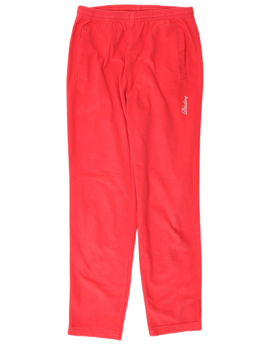 Damskie spodnie dresowe Diadora UK 10, małe, czerwone, poliestrowe