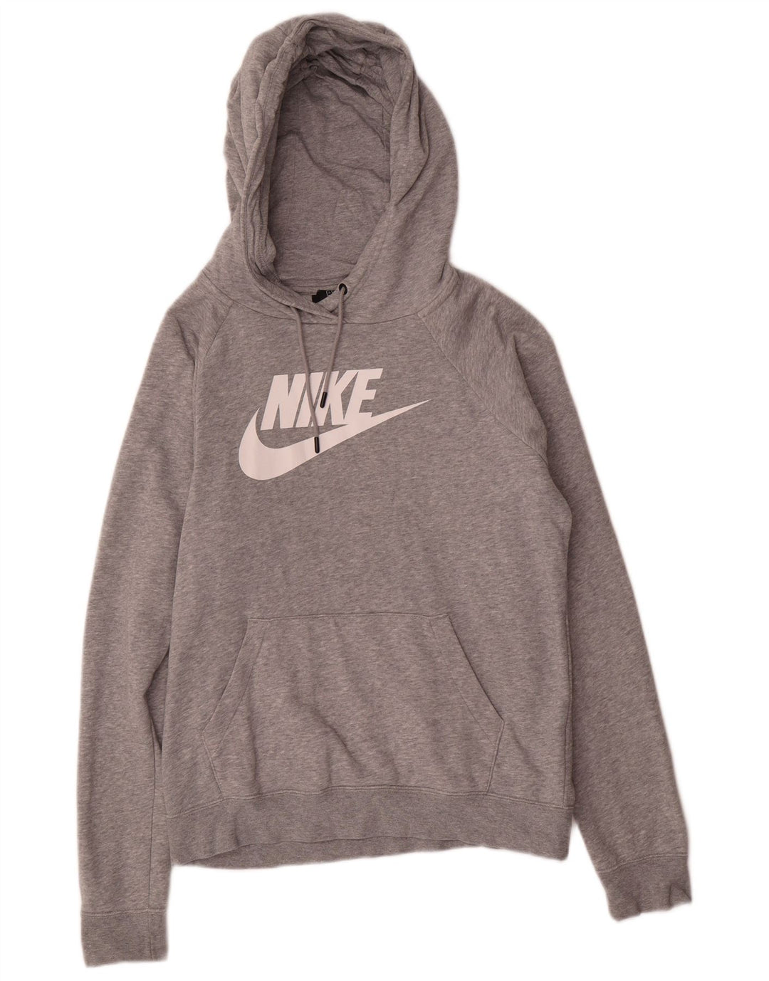 Męski sweter z kapturem NIKE z grafiką, mały, szary, bawełniany w cętki