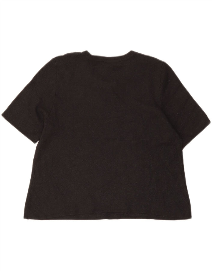 Damski T-shirt Zara Crop Top UK 12 Średni Czarny