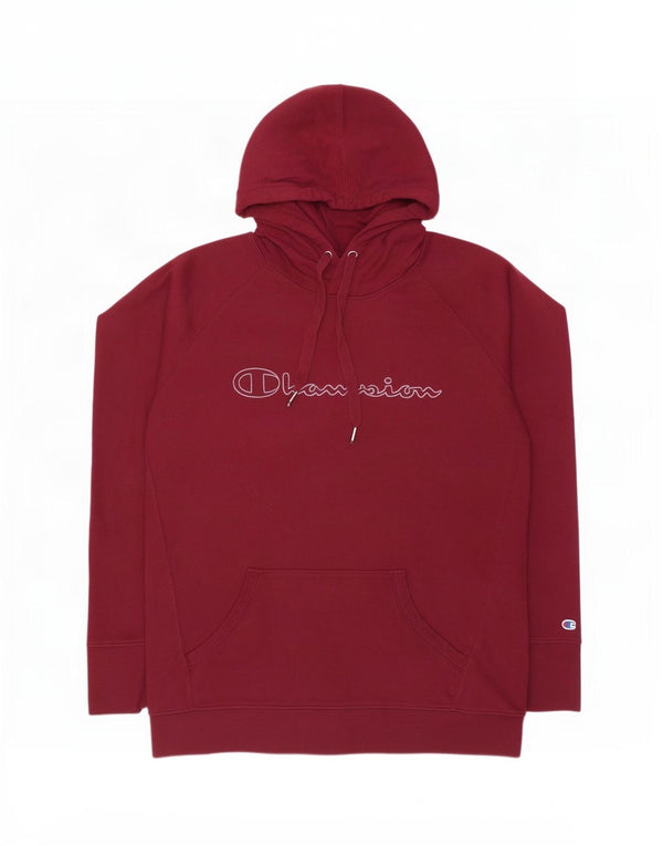 Męski sweter z kapturem Champion Graphic, duży, bordowy, bawełniany