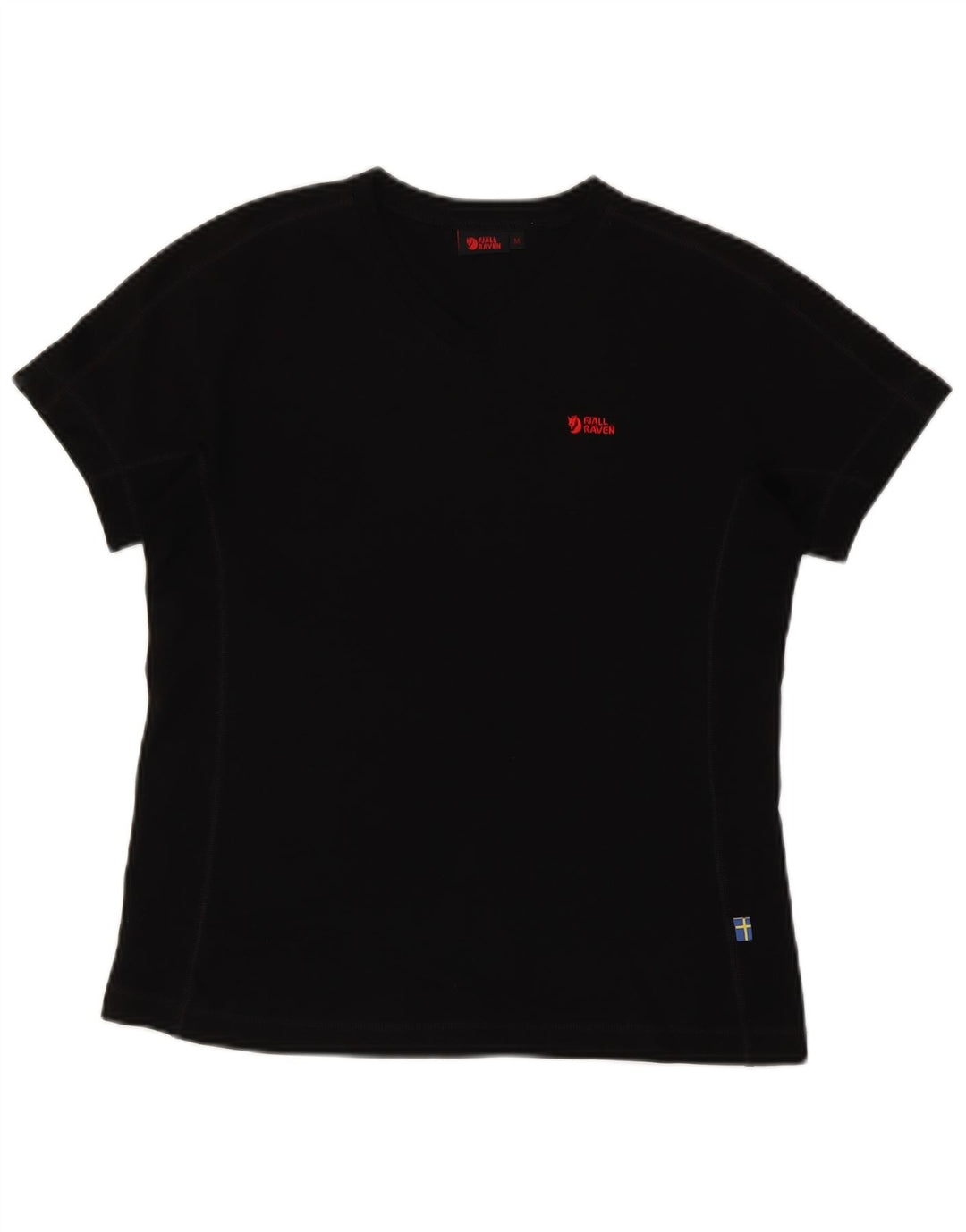 T-shirt damski Fjall Raven Top UK 12, średni czarny poliester