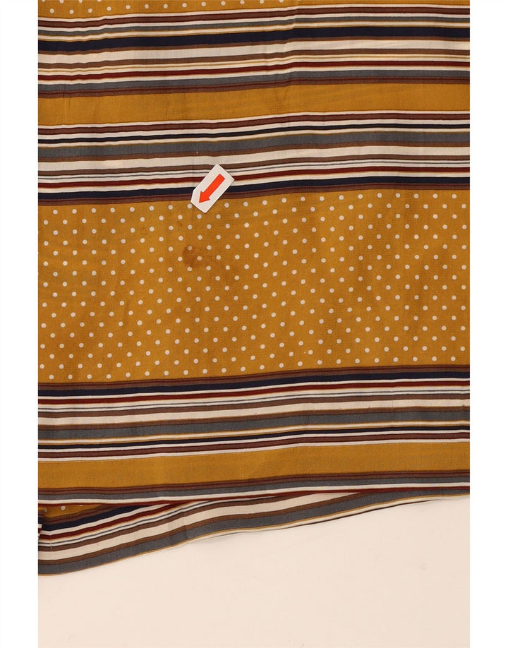 VINTAGE Womens A-Line Dress UK 14 Medium Yellow Striped Vintage Vintage and Second-Hand Vintage from Messina Hembry 
