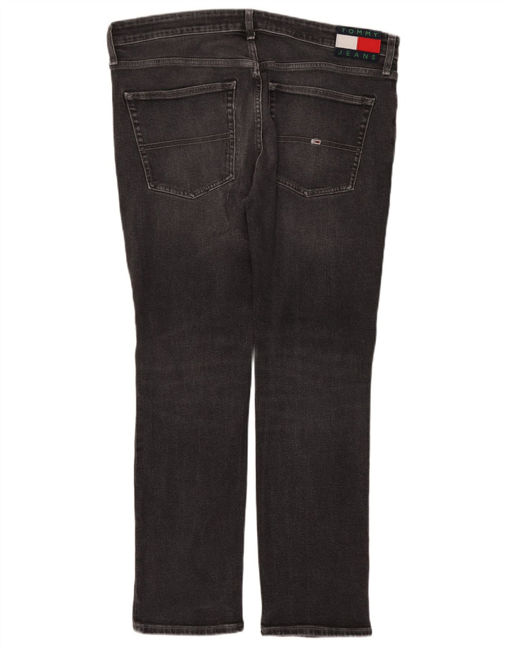 Męskie jeansy slim fit Tommy Hilfiger W38 L32 Szara bawełna