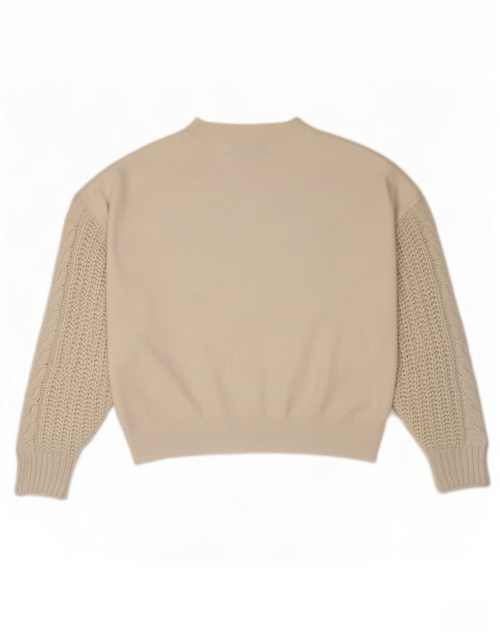 Sweter damski Zara Oversize z okrągłym dekoltem UK 10 Small White