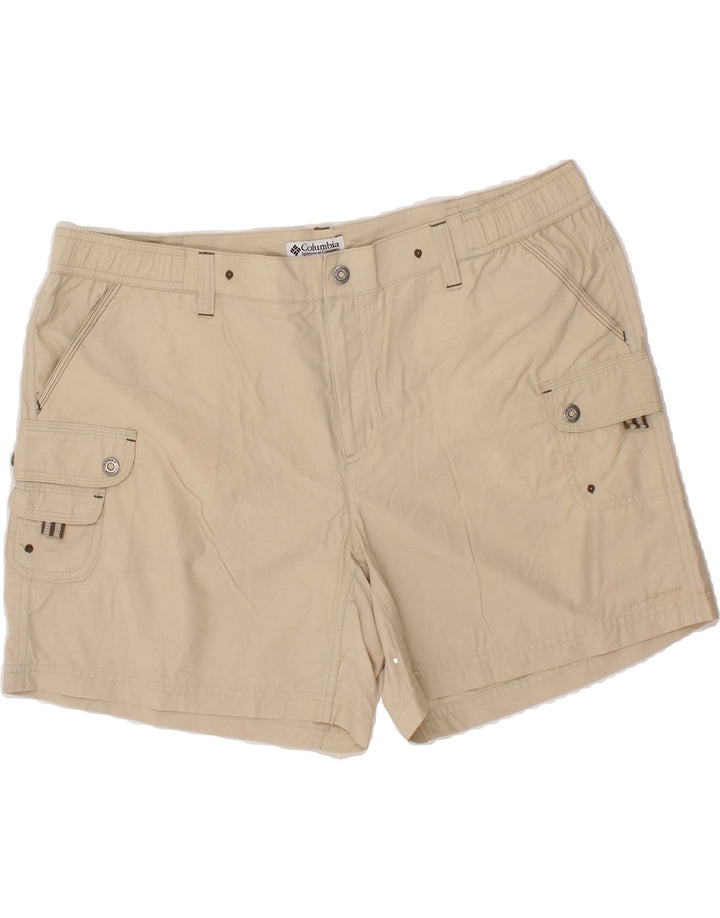 COLUMBIA Womens Cargo Shorts XL W38  Beige Cotton Vintage Columbia and Second-Hand Columbia from Messina Hembry 