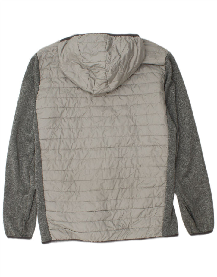 Męska ocieplana kurtka z kapturem Jack & Jones UK 38 w kolorze średnioszarym