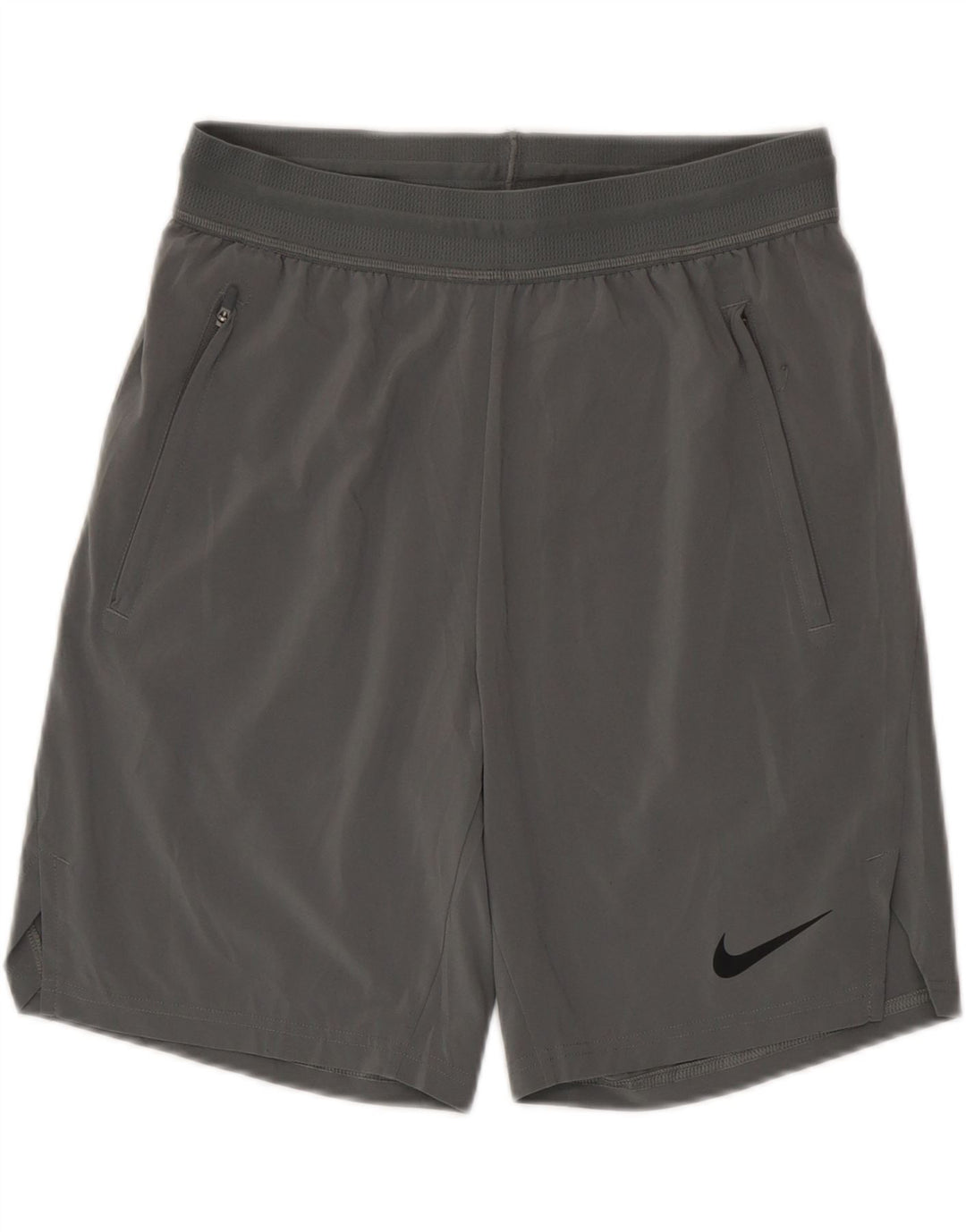 Męskie spodenki sportowe Nike Dri Fit, małe, szare, poliestrowe
