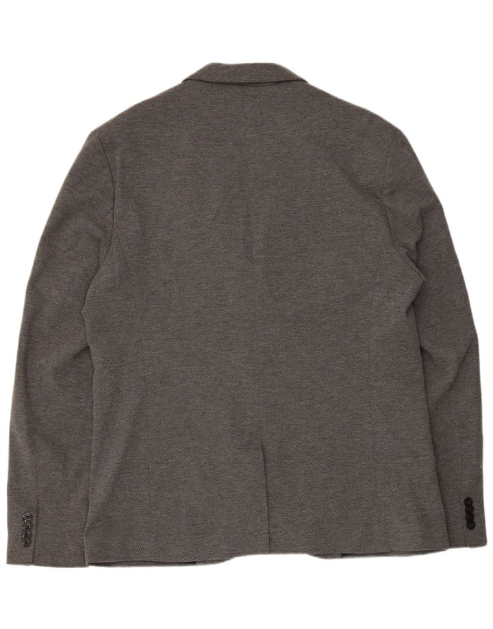 Vintage męska marynarka zapinana na 2 guziki UK 38, średnia szara bawełna