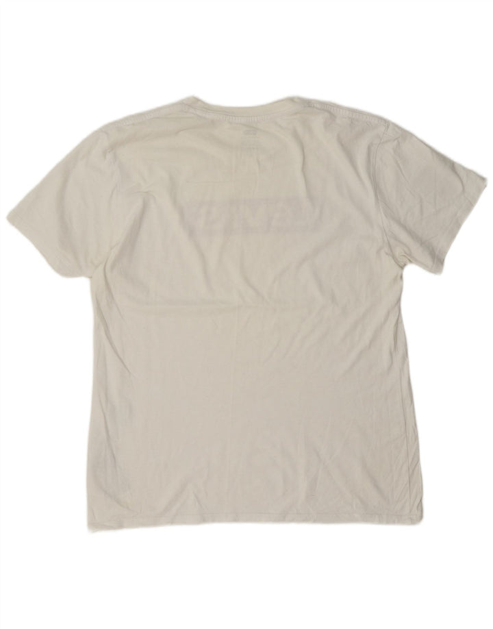 Męska koszulka z grafiką Levi's Top, średnia, biała bawełna