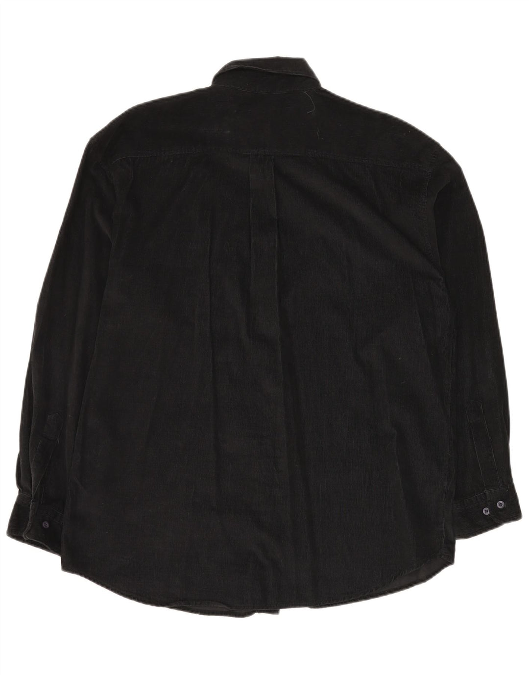 STONE HARBOR Męska sztruksowa koszula, średnia czarna, bawełniana