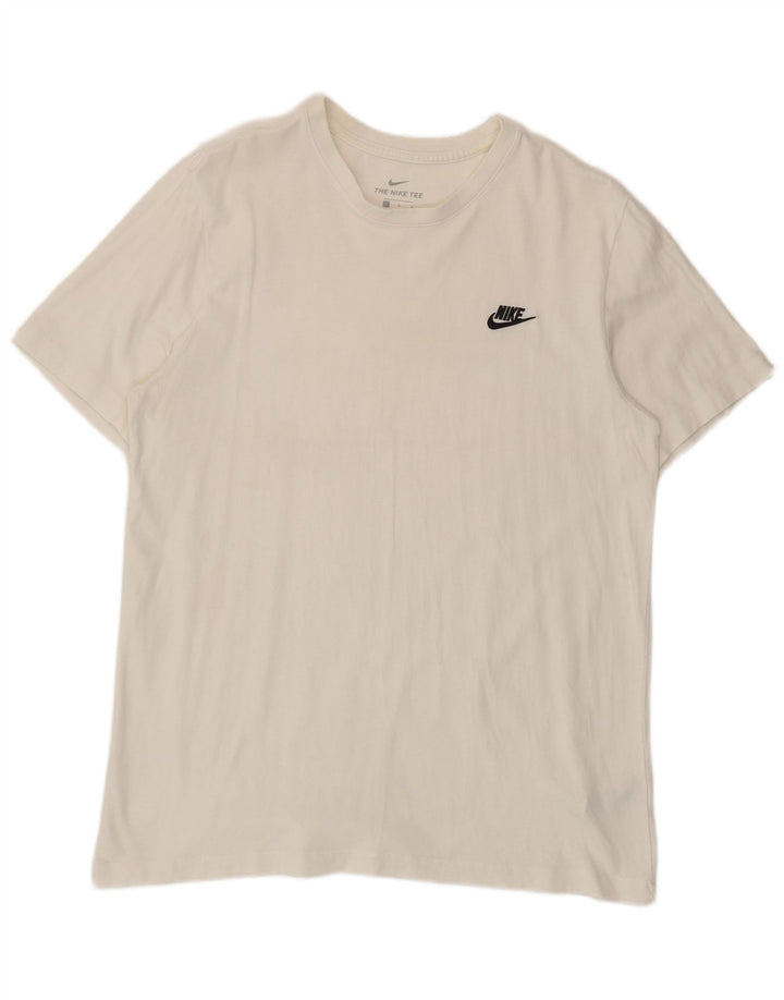 Męski T-shirt Nike, duży, biały, bawełniany