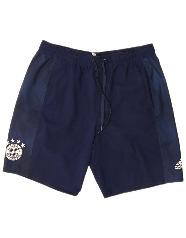Męskie spodenki sportowe Adidas FC Bayern Munchen, duże, granatowe, z blokami kolorów