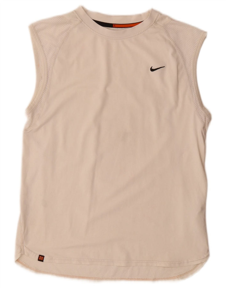 Męska kamizelka Nike, mała, biała, poliestrowa
