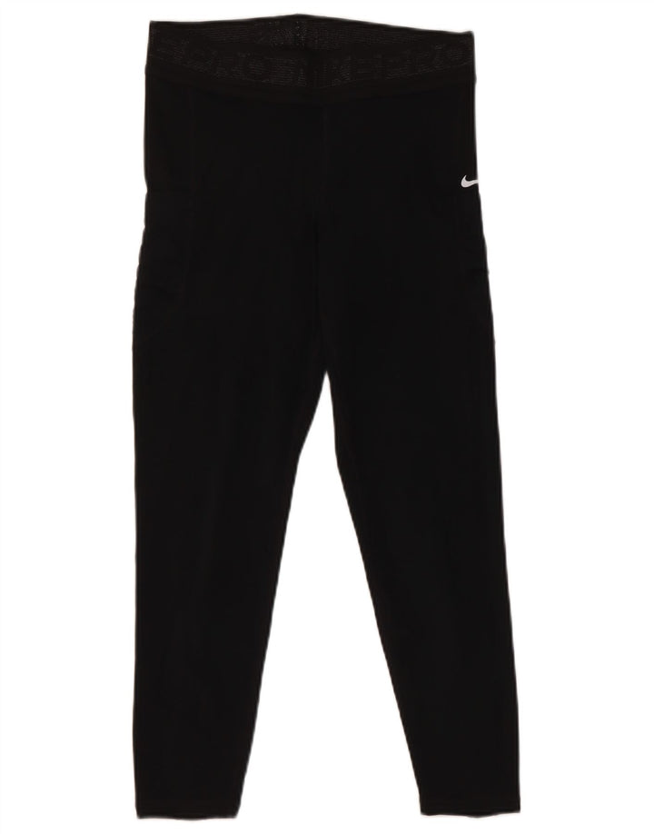 Damskie legginsy Nike UK 12, średni czarny poliester