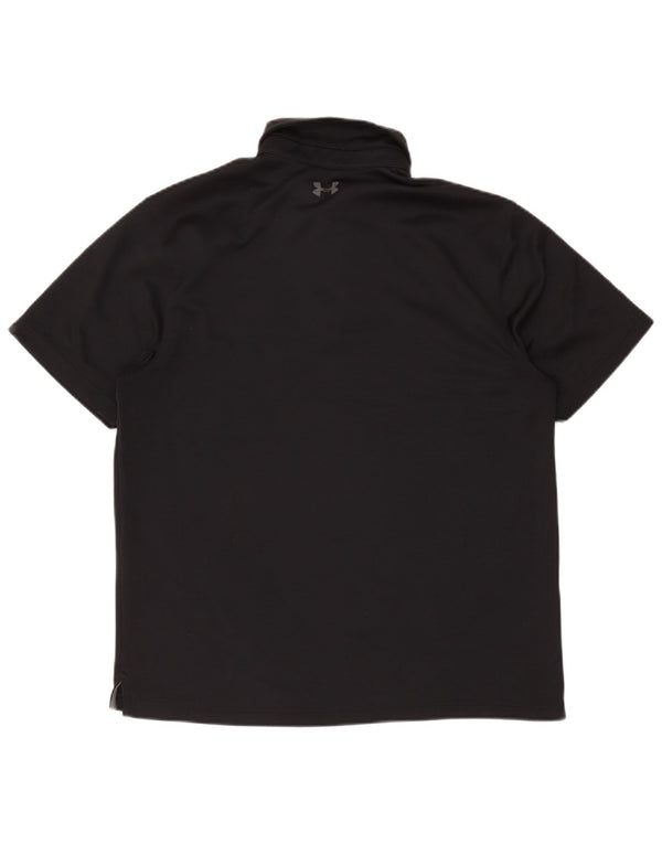 Męska koszulka polo Under Armour, duża, czarna, z poliestru