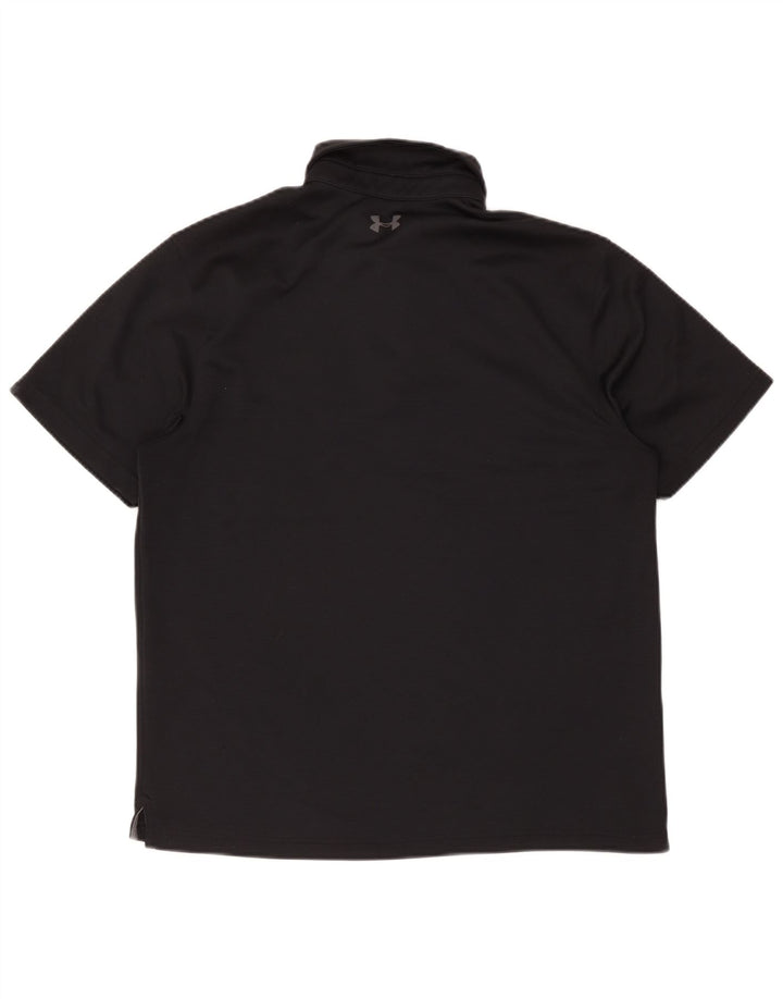Męska koszulka polo Under Armour, duża, czarna, z poliestru