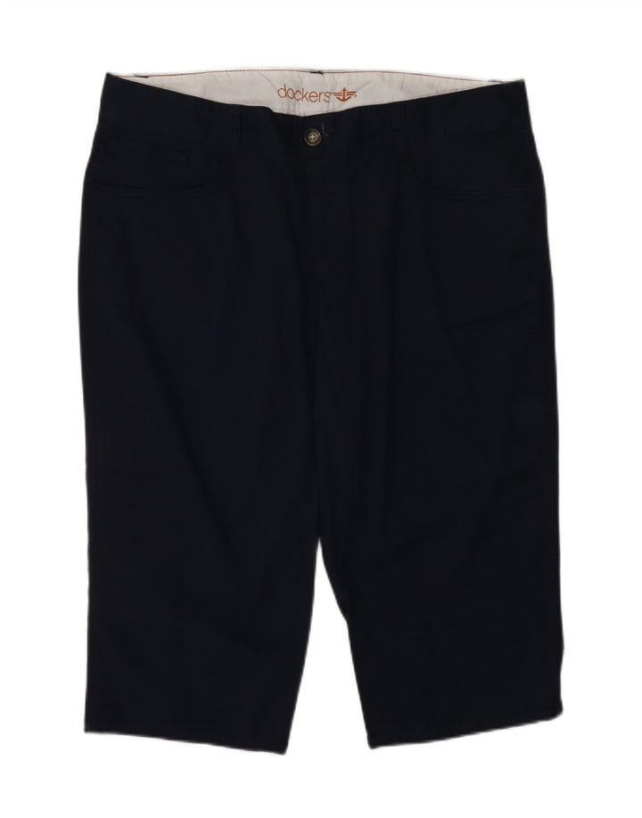 Damskie bermudy DOCKERS US 14 XL W34 Granatowa bawełna