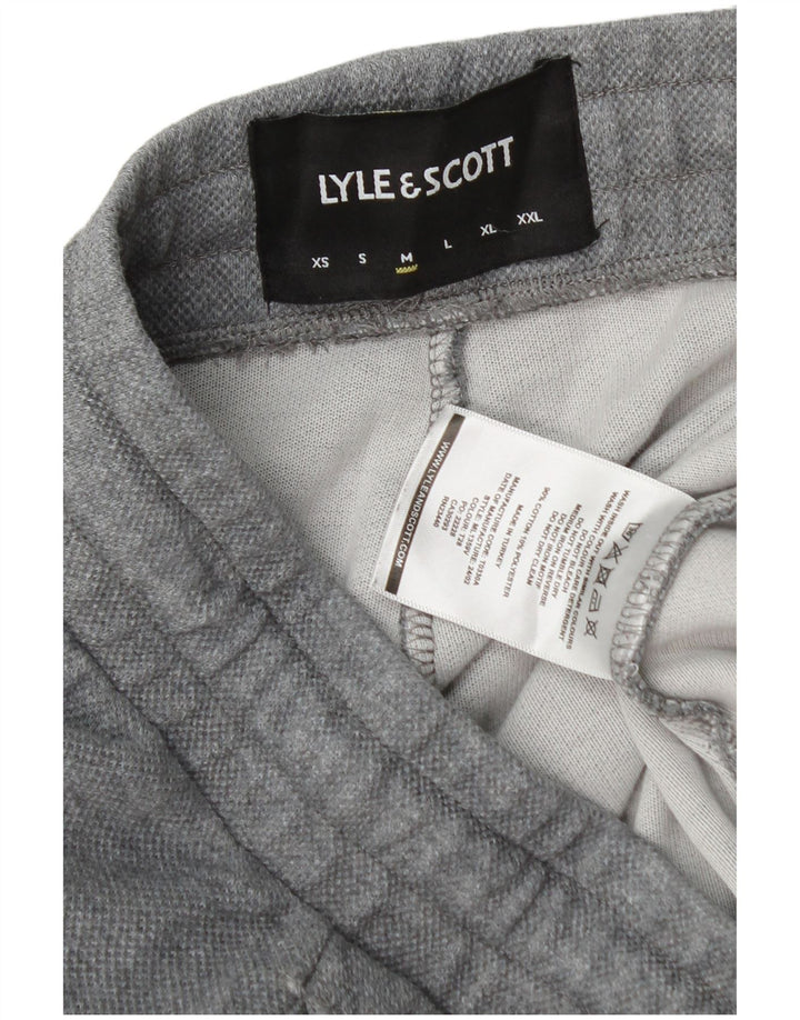 Męskie spodnie dresowe Lyle & Scott Joggers, średnioszare, bawełniane