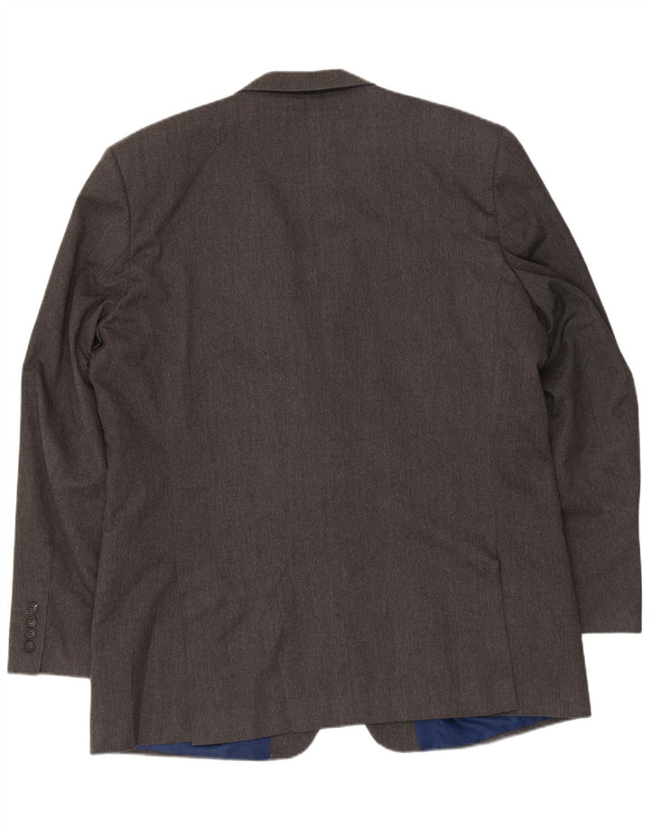 MARKS & SPENCER Męska marynarka zapinana na 2 guziki o regularnym kroju, UK 46 XL, szara