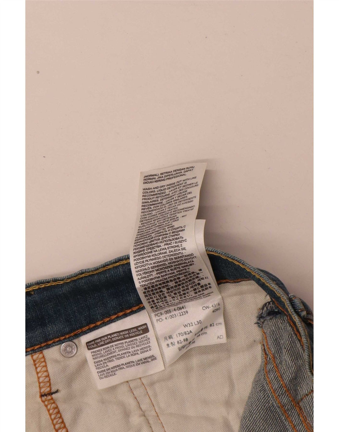 Męskie jeansy Levi's 514 Straight W32 L30 Niebieskie bawełniane