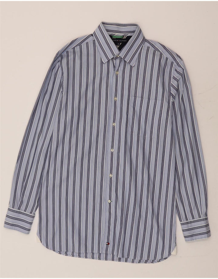 Koszula męska Tommy Hilfiger, bawełniana w średnie niebieskie paski