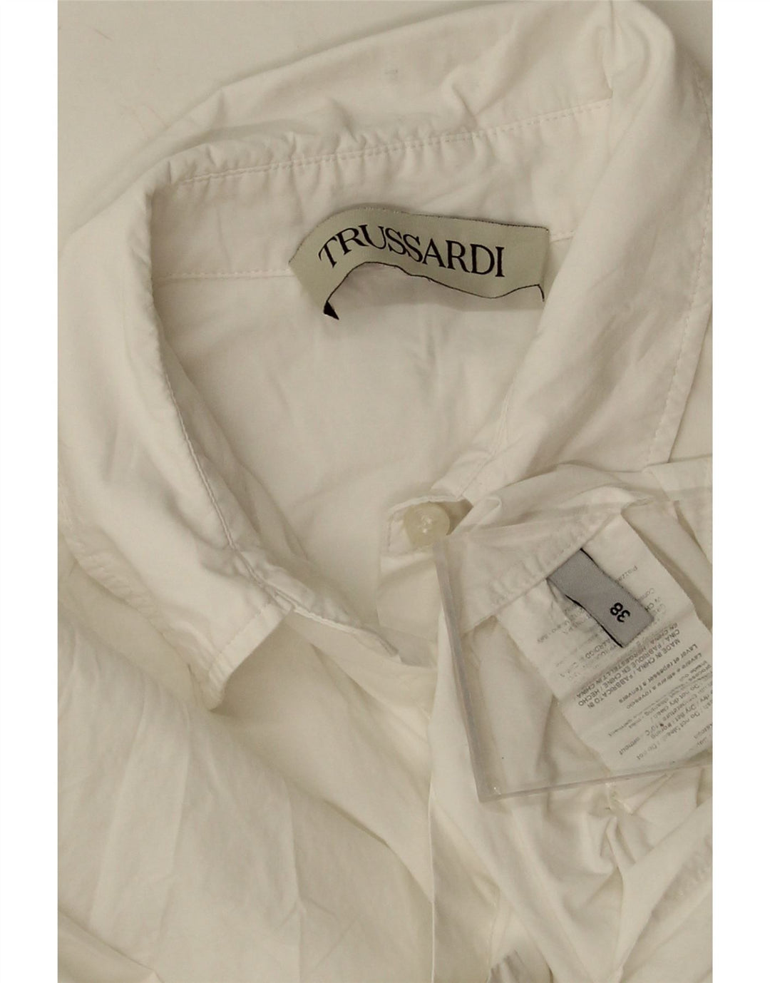 Damska koszula oversize Trussardi IT 38 XS, biała bawełna