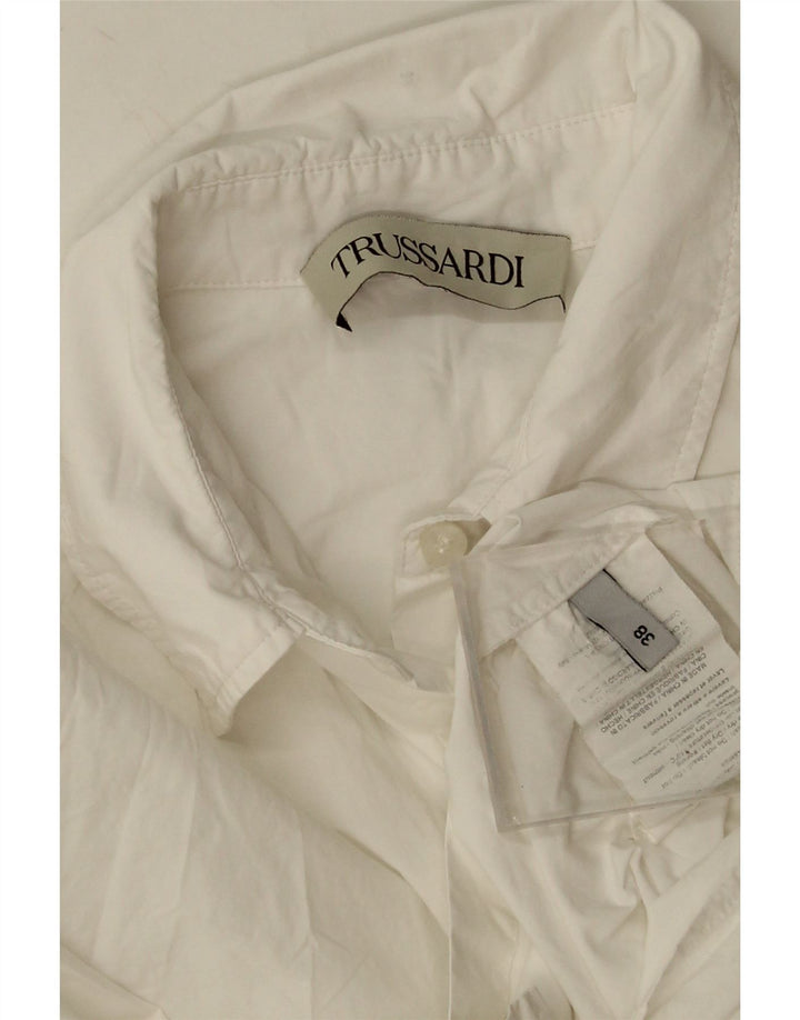 Damska koszula oversize Trussardi IT 38 XS, biała bawełna
