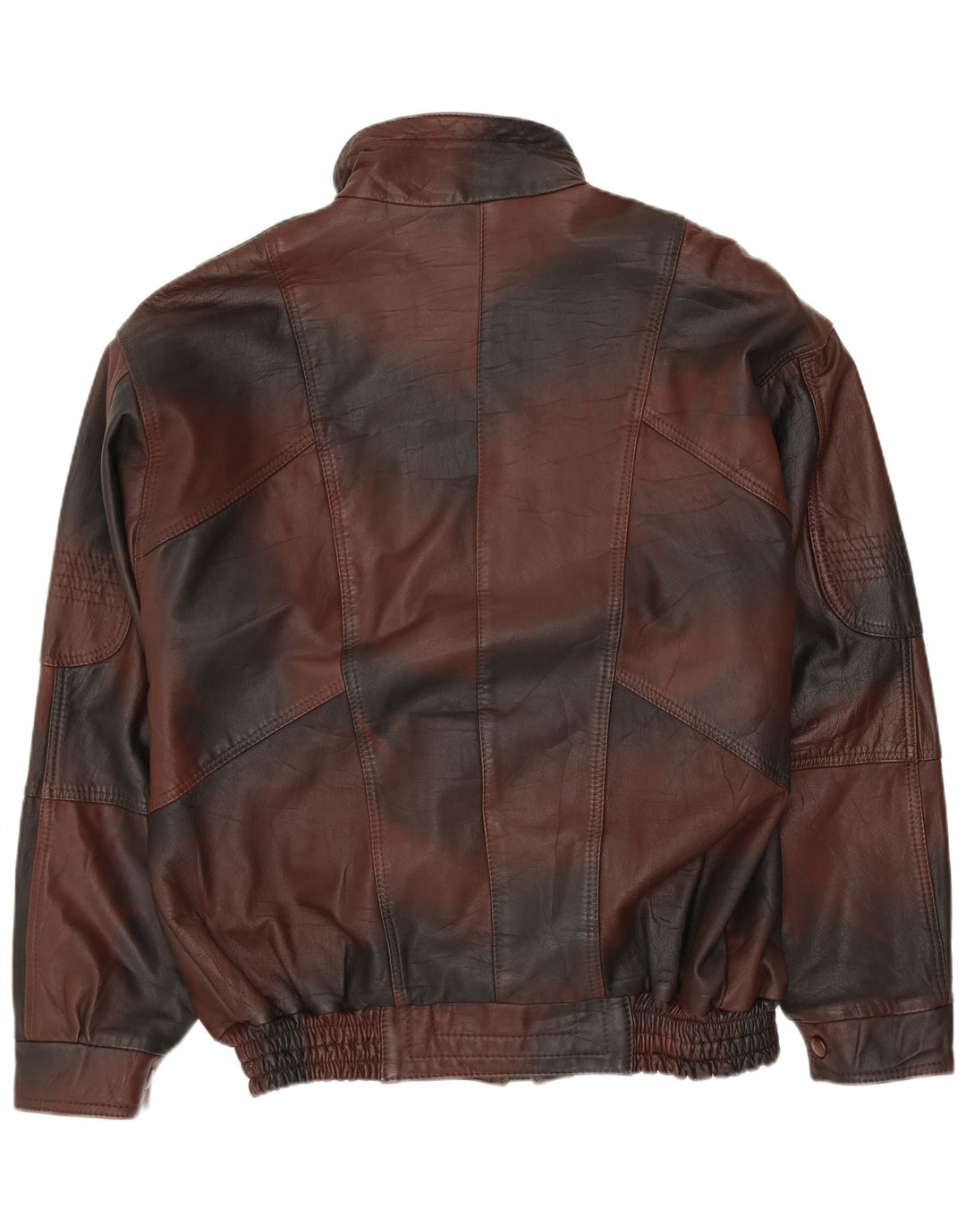 Męska kurtka skórzana VINTAGE UK 40 Large Brown Tie Dye