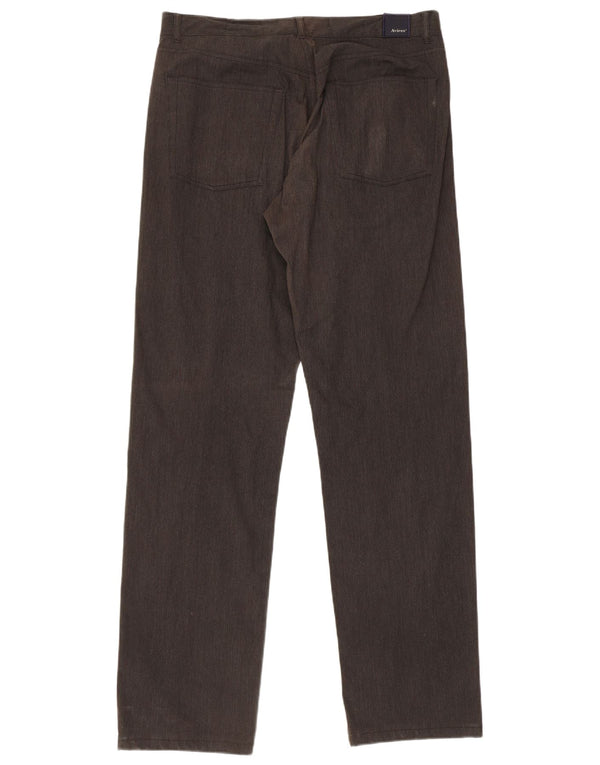 Avirex Mens Straight Chino Trousers W33 L33 Black Cotton