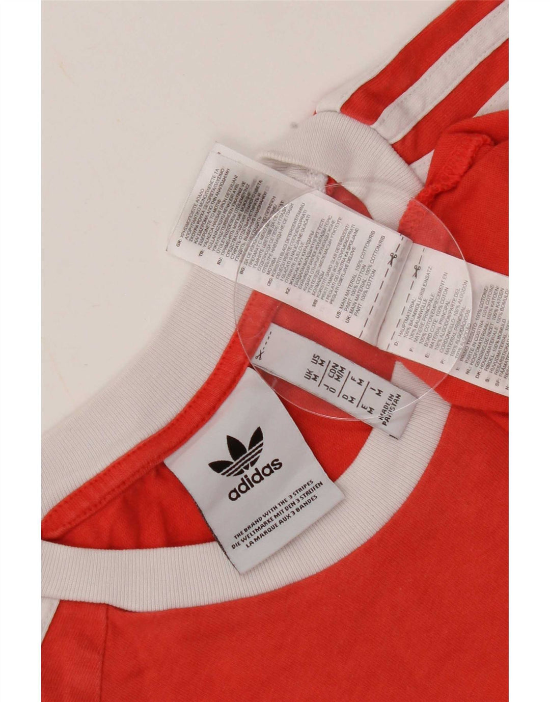 Adidas Męski T-shirt Top Średni Czerwony Bawełniany