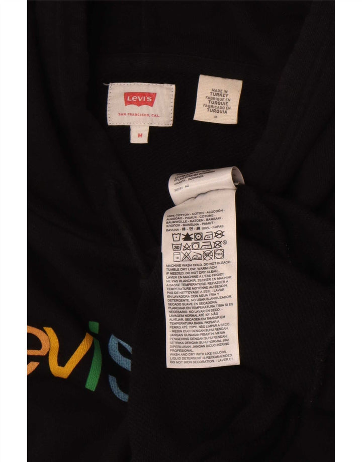 Męski sweter z kapturem z grafiką Levi's, średni czarny, bawełniany