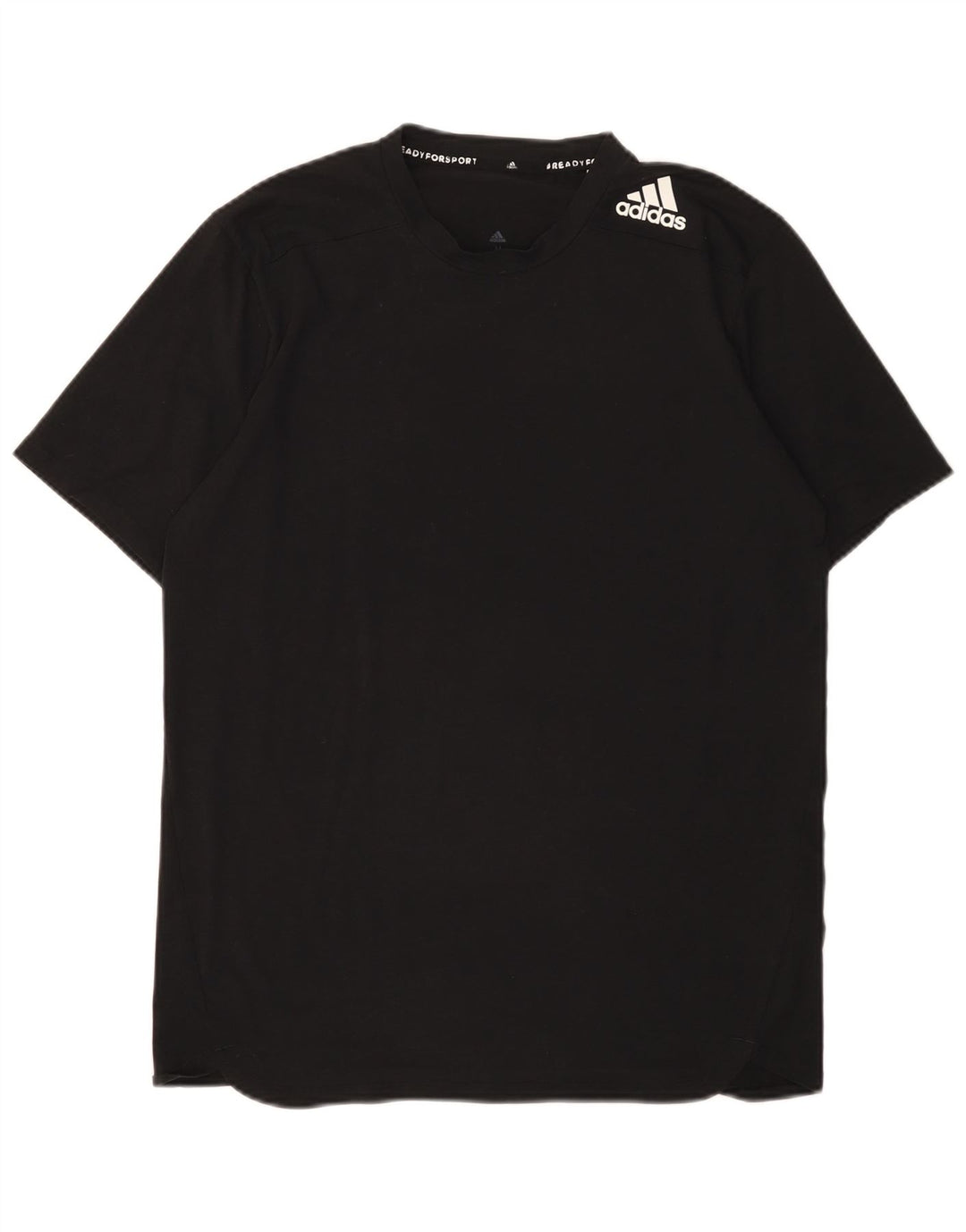Adidas Męski T-shirt Top Średni Czarny Poliester