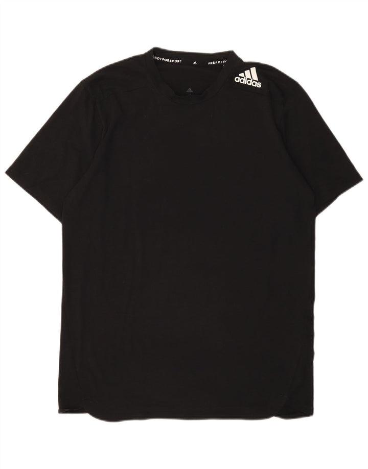 Adidas Męski T-shirt Top Średni Czarny Poliester