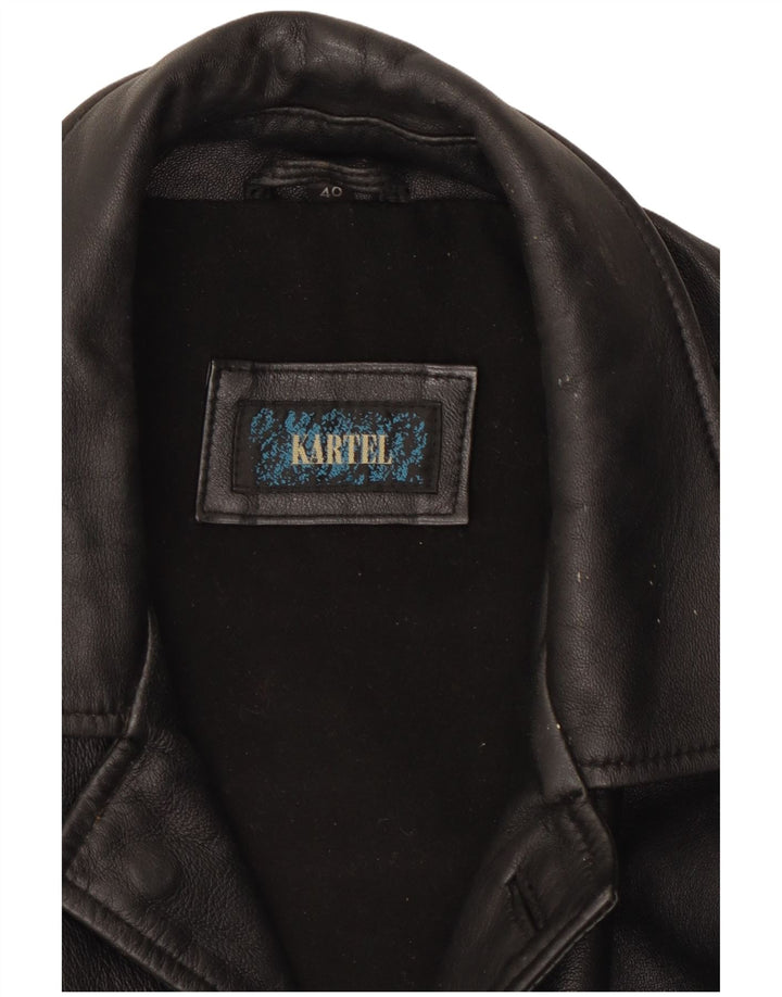 Męska kurtka skórzana Kartel UK 40 duża czarna