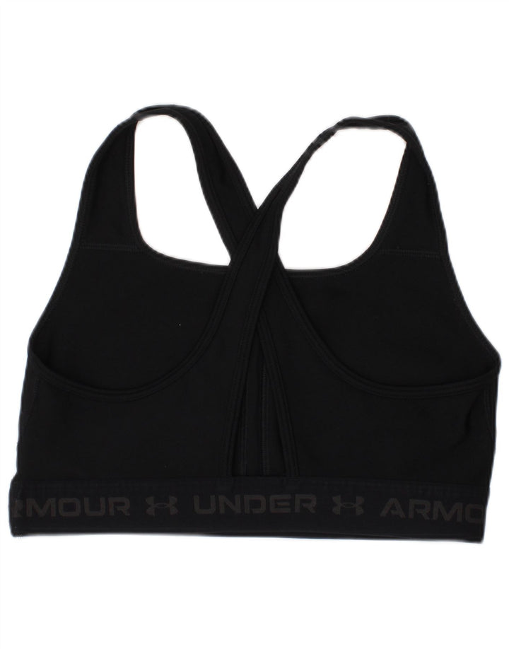 Damski top sportowy biustonosza Under Armour Compression Graphic, średni czarny sportowy