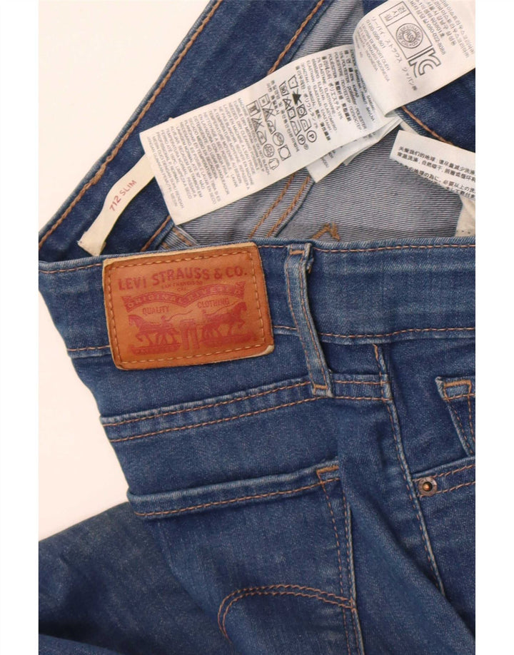 Damskie jeansy Levi's 712 Slim W26 L34 Niebieska bawełna